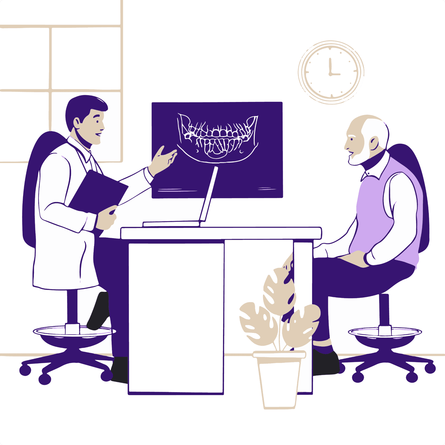 CBCT scan and treatment plan review